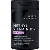 Sports Research envase frontal mostrando tamaño y potencia 2000 mcg