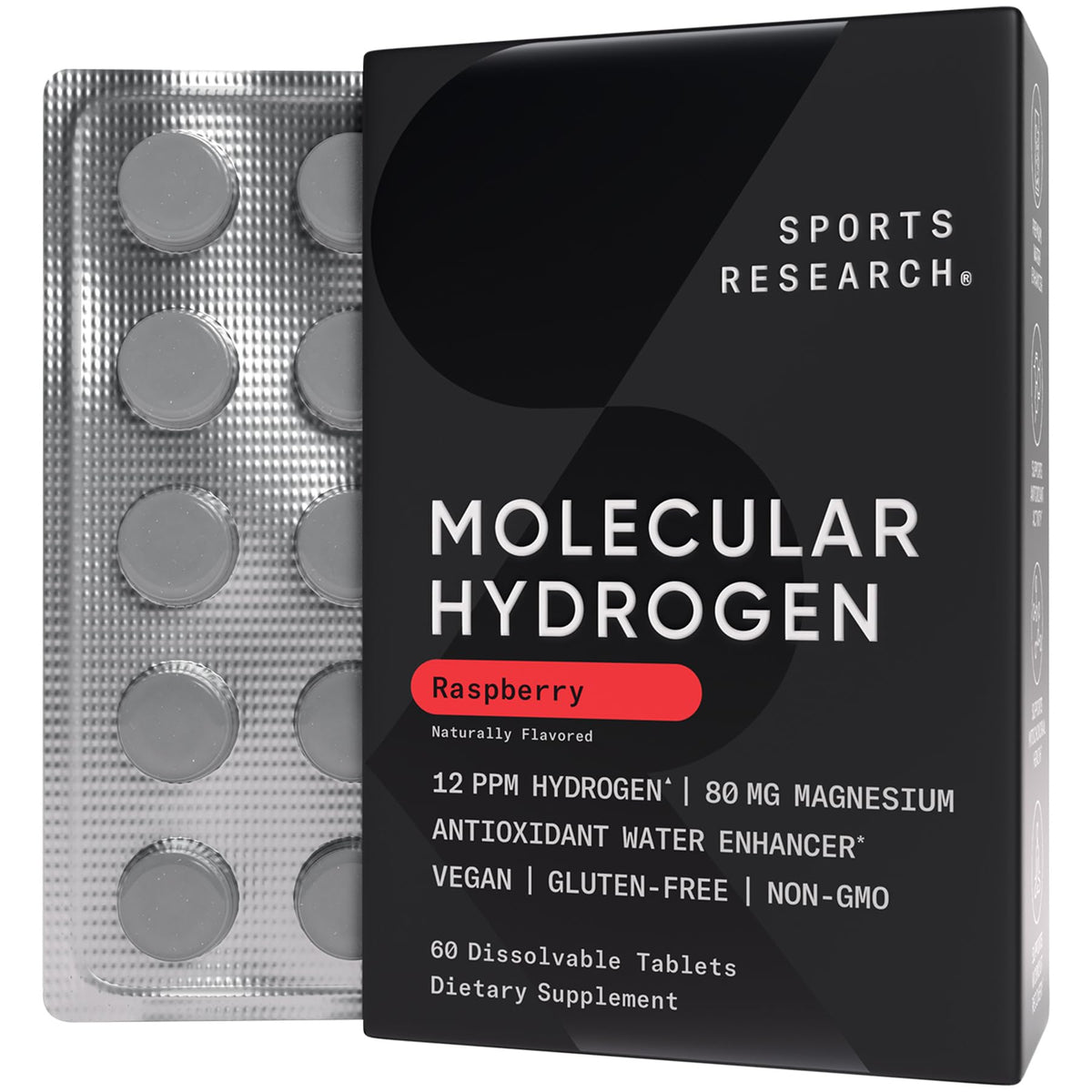 Sports Research frente del envase mostrando 60 servicios y marca