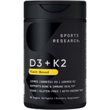 Sports Research envase frontal mostrando 60 softgels y beneficios veganos