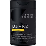 Sports Research frente del producto mostrando botella y marca, confianza en calidad