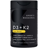Sports Research frontal del envase mostrando el producto vegano y beneficios