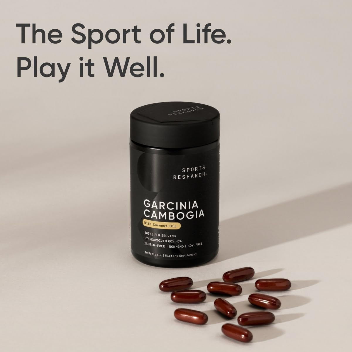 Sports Research frasco en cocina enfatizando uso en estilo de vida saludable