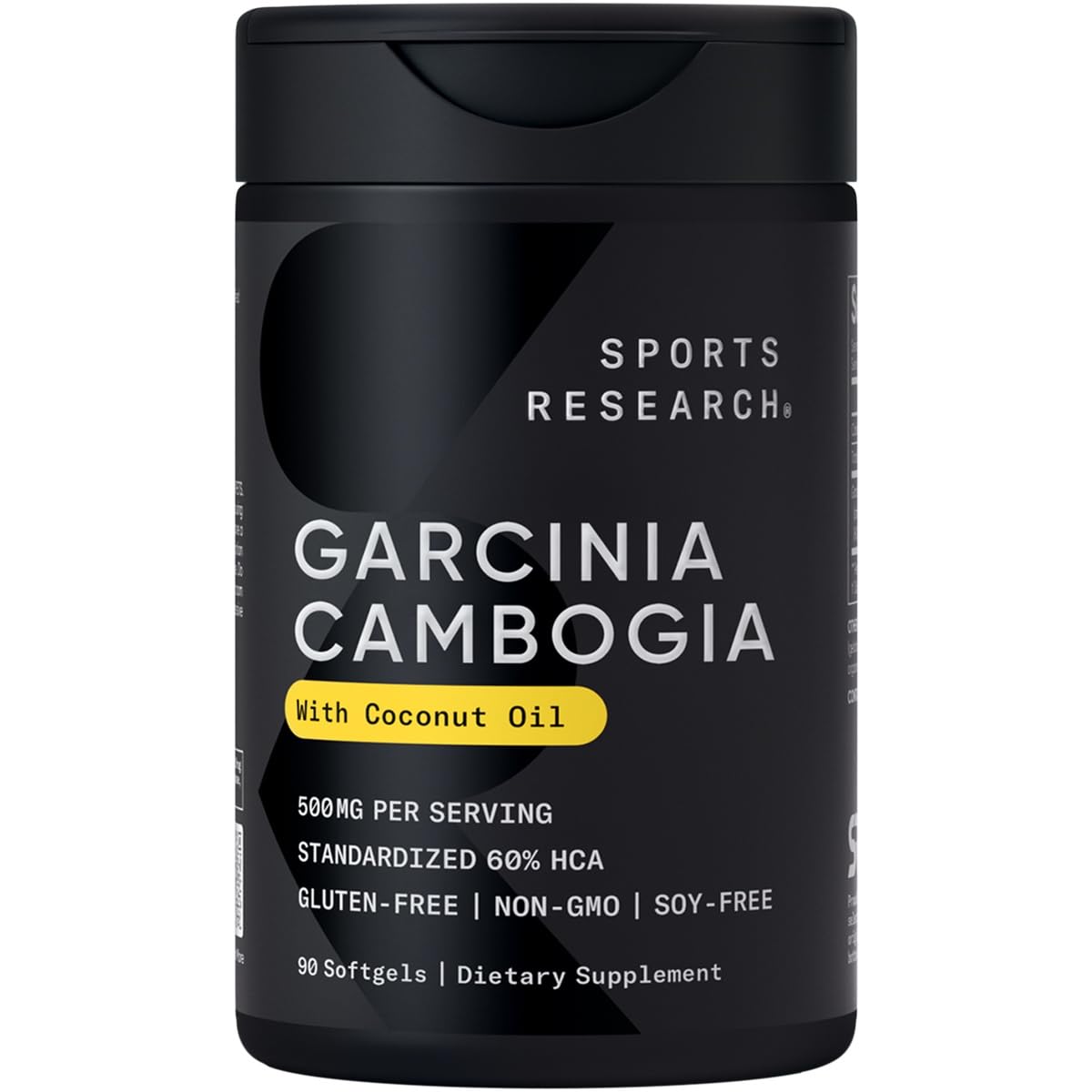 Sports Research envase frontal mostrando garcinia y beneficios claros