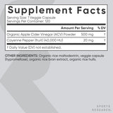 Sports Research etiqueta de ingredientes y pruebas de terceros para transparencia
