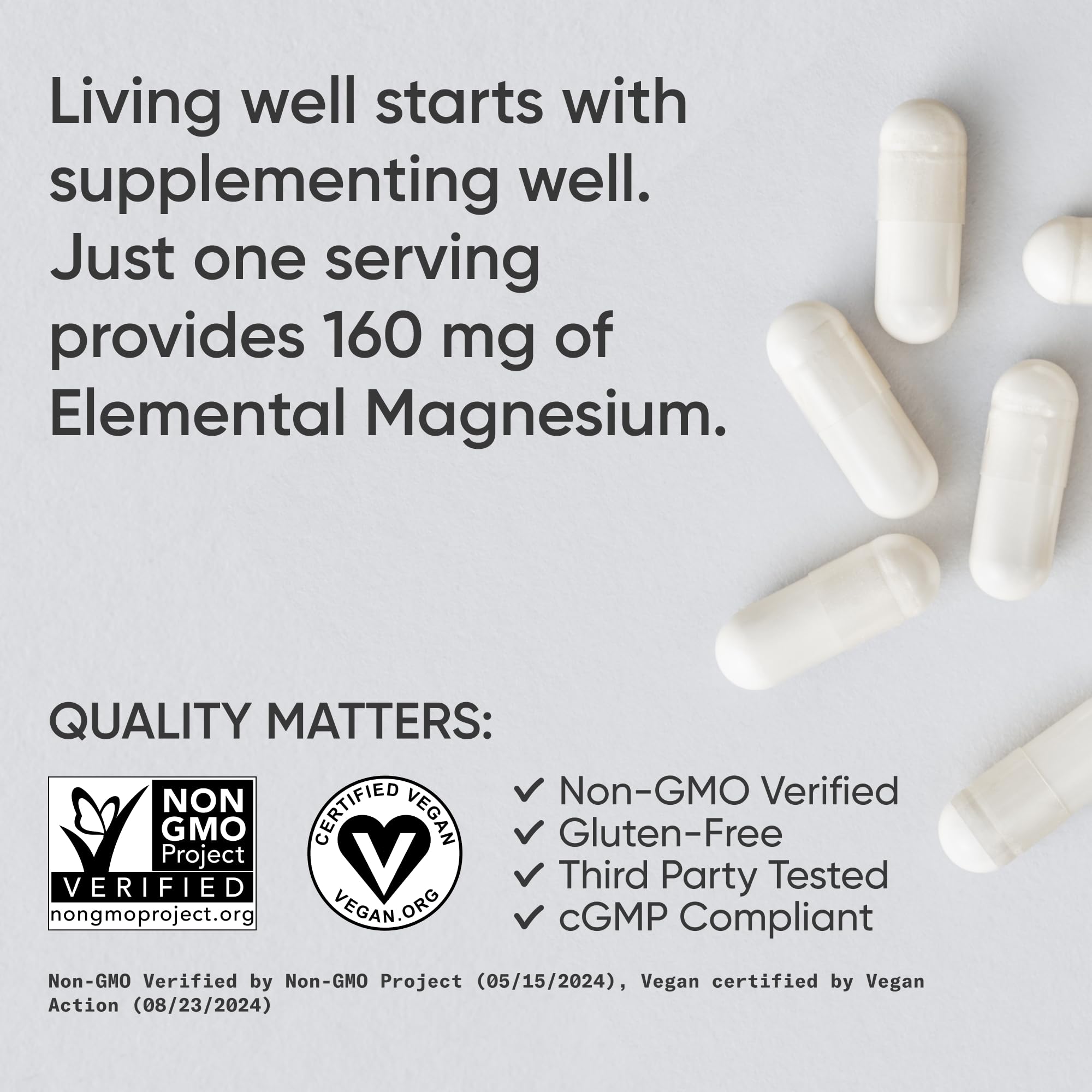 Sports Research etiqueta de ingredientes que evidencia 160 mg glicinato