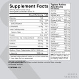 Sports Research etiqueta de ingredientes, destaca sin sabores ni gomas