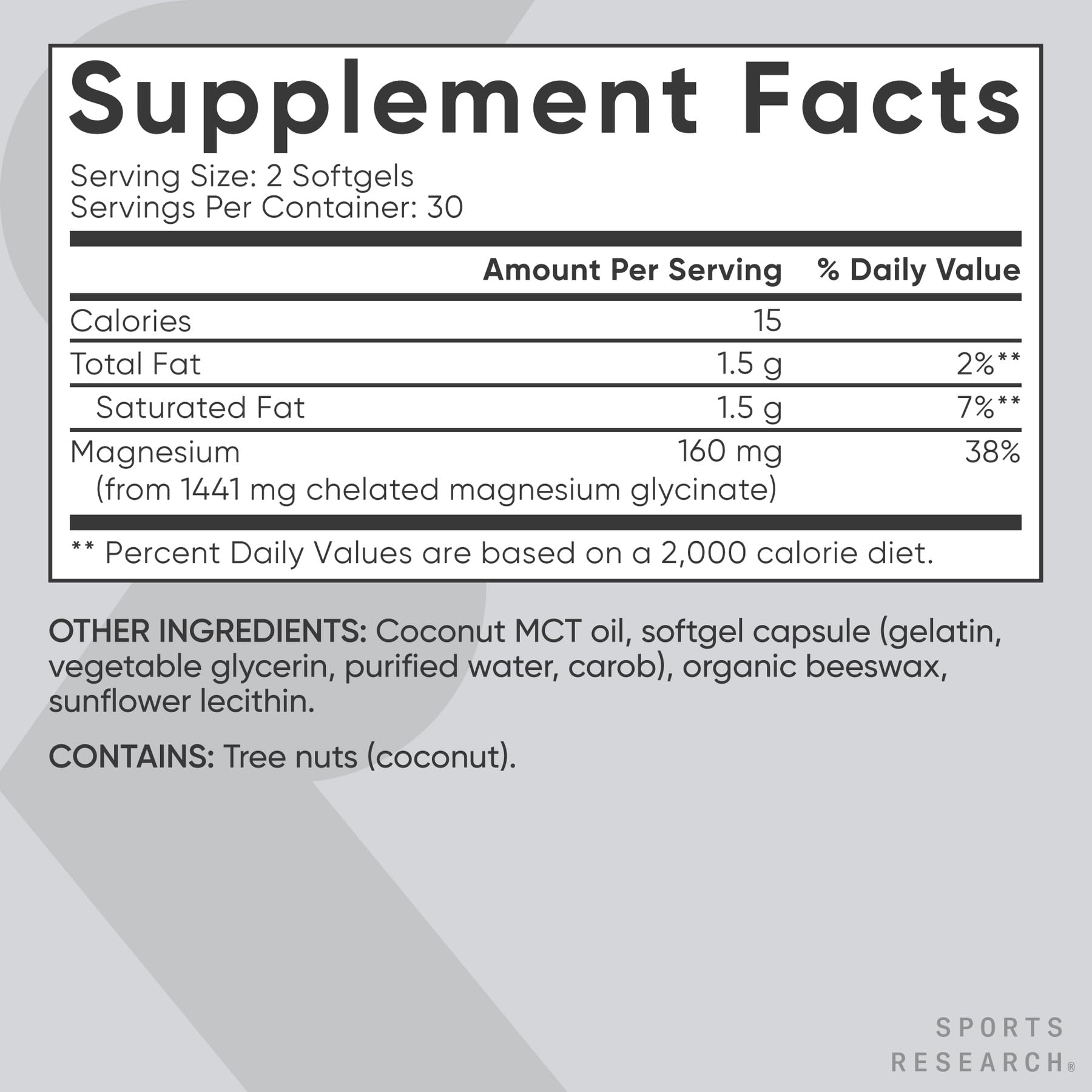 Sports Research ingredientes lecitina de girasol y MCT para mejor biodisponibilidad