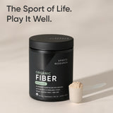 Sports Research close-up de psyllium, baobab e inulina que evidencia origen vegetal