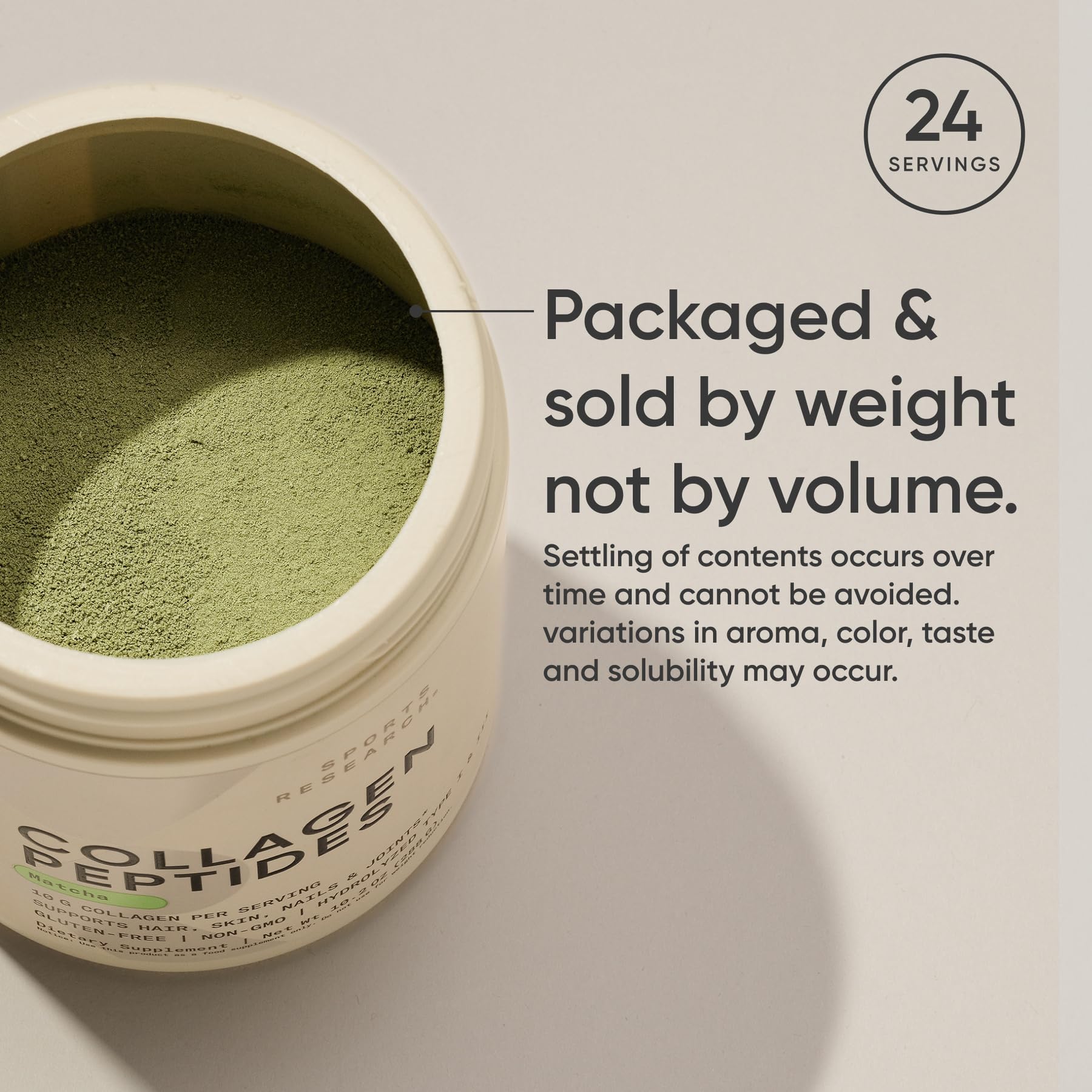Sports Research matcha latte cremoso en taza listo para beber