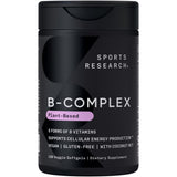 Sports Research envase frontal mostrando 120 Plantgels y beneficio de soporte B completo