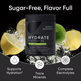 Sports Research etiqueta nutricional legible con electrolitos y vitaminas