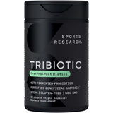 Sports Research envase frontal mostrando la fórmula tribiotic y beneficios