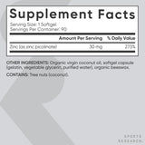 Sports Research etiqueta con información de 30 mg y pruebas de calidad por lote