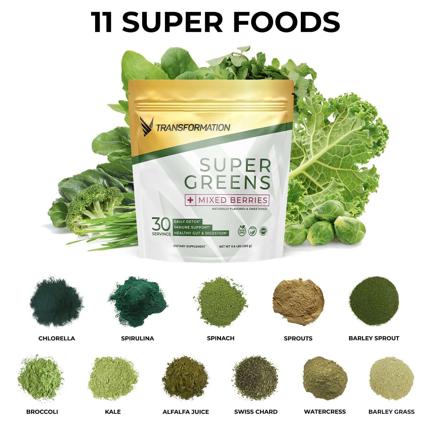 SPR BODY cucharada de producto junto a fruta, ilustra dosis y proporción práctica