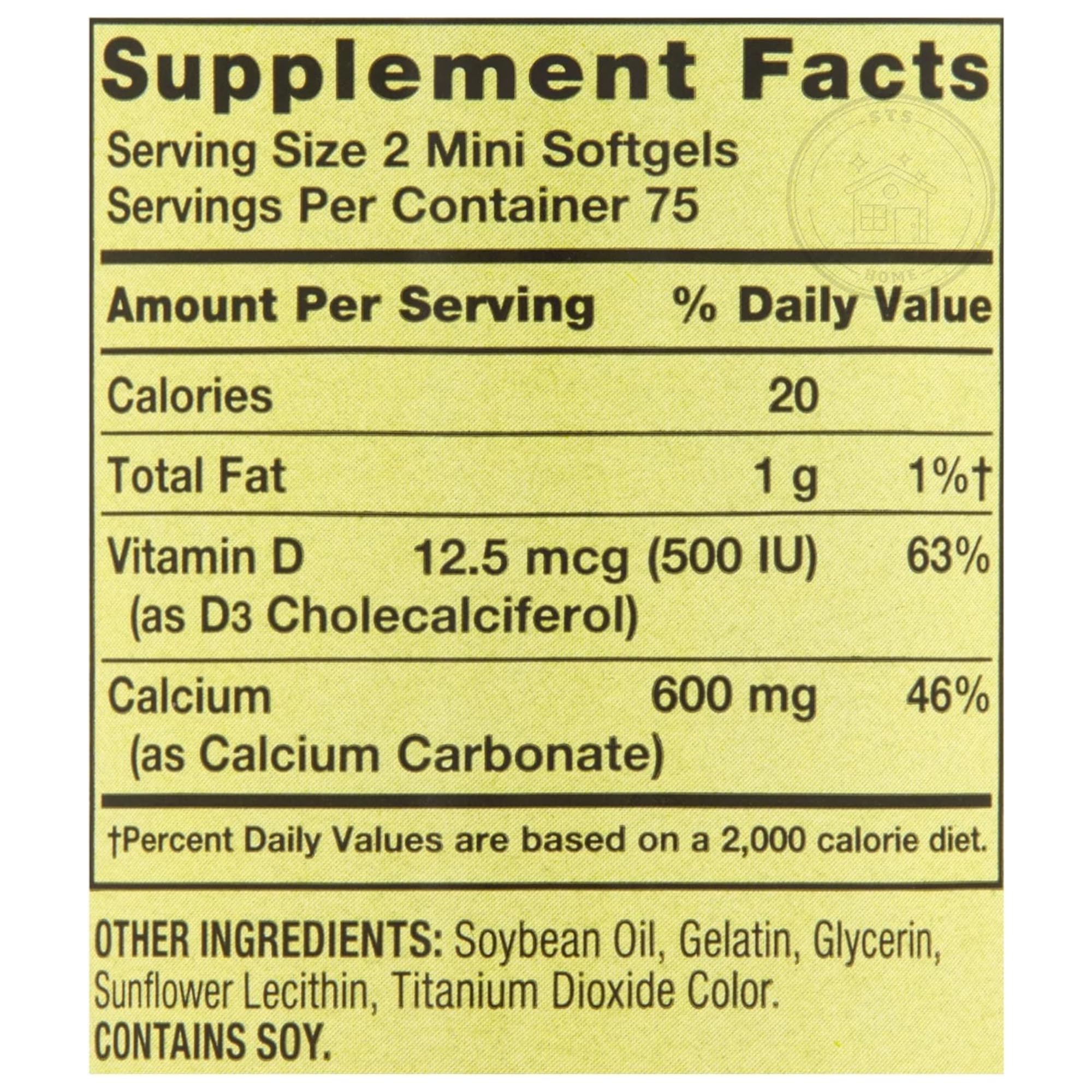 STS Home frasco abierto con 150 softgels Spring Valley, cantidad visible