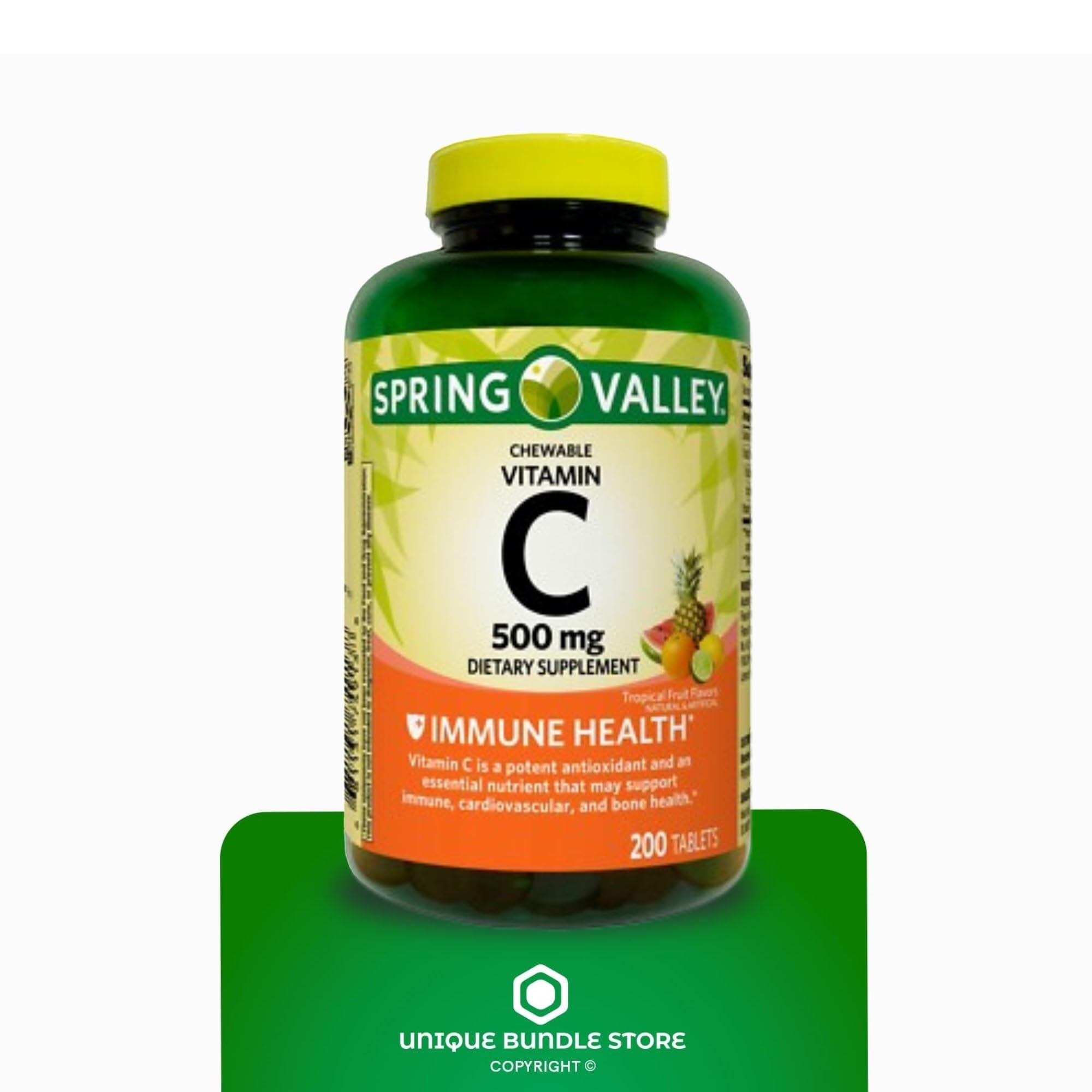 Spring Valley botella abierta sobre encimera resaltando conveniencia y almacenamiento