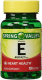 Spring Valley frasco frontal mostrando softgels, identificación clara y dosificación
