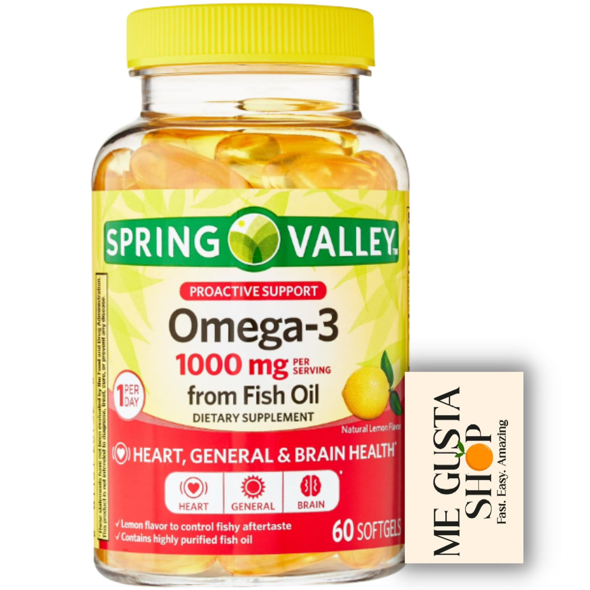 ME GUSTA SHOP Spring Valley envase frontal mostrando etiqueta y cantidad