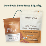 Sprout Living detalle de etiqueta y cierre mostrando ingredientes orgánicos
