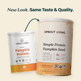 Sprout Living textura del polvo sin sabor, contenido puro y fino
