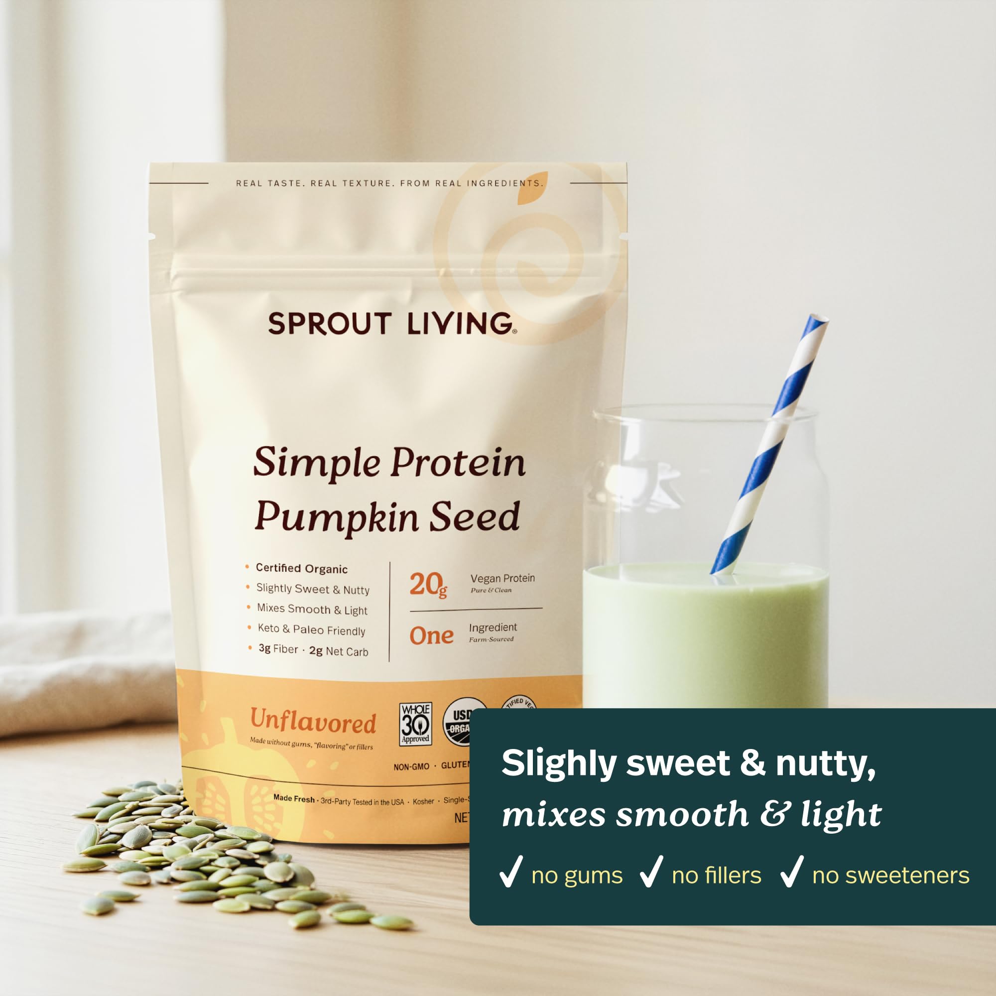 Sprout Living en batido vegano para un impulso proteico inmediato