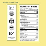 Sprout Living etiqueta nutricional clara y datos de 15 g proteína