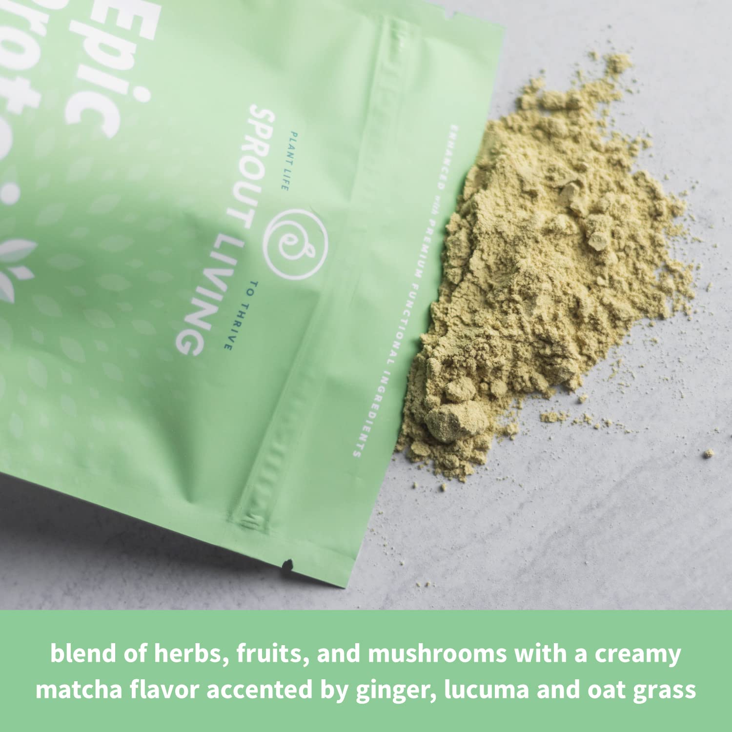 Sprout Living etiqueta con lista de ingredientes limpia y sin aditivos