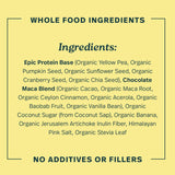 Sprout Living etiqueta nutricional detalle, transparencia en ingredientes