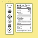 Sprout Living etiqueta nutricional que muestra 20g por porción