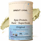 Sprout Living frontal del envase mostrando ingredientes y beneficios