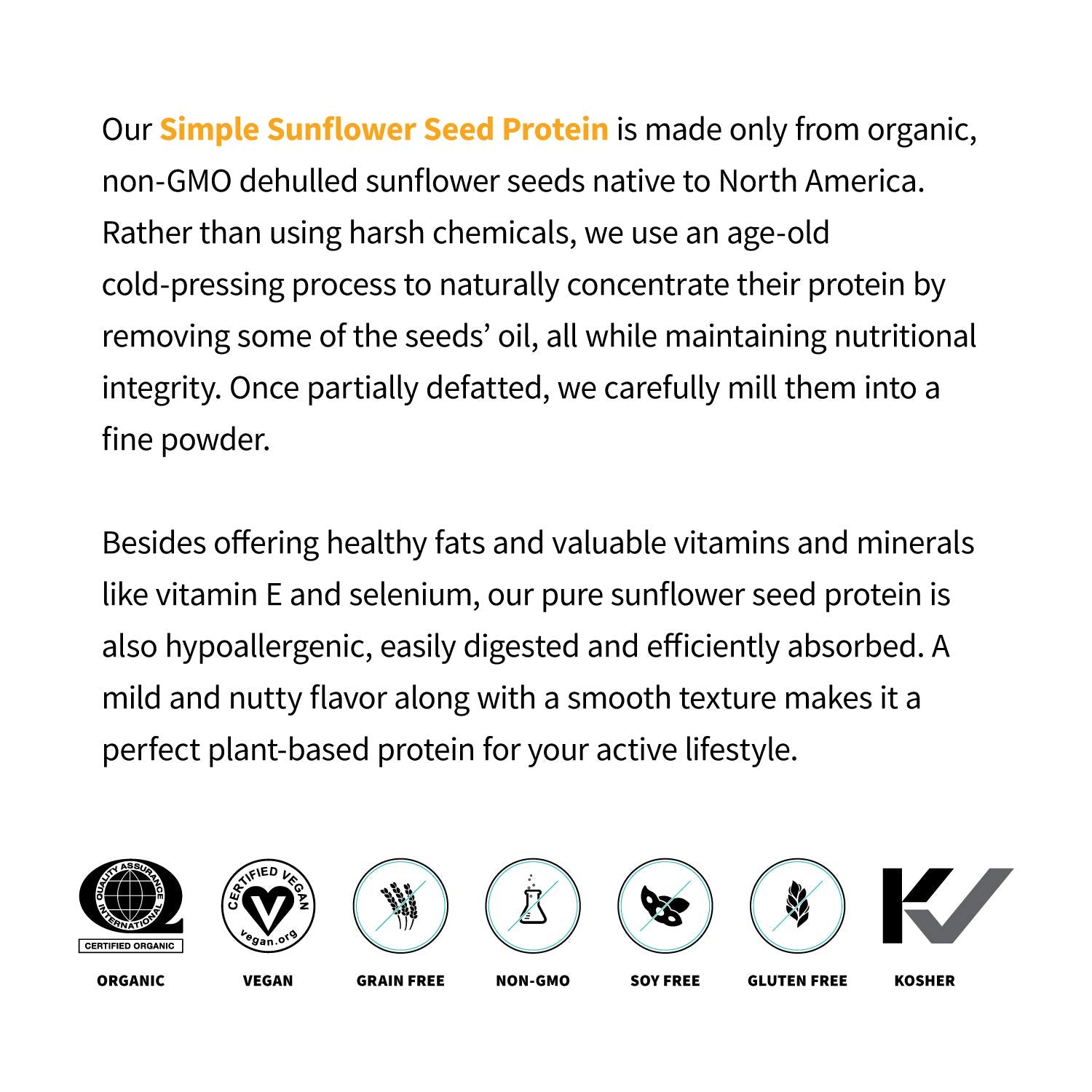 Sprout Living semillas de girasol crudas que muestran origen natural