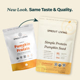 Sprout Living polvo en cuchara que muestra textura fina y mezcla fácil