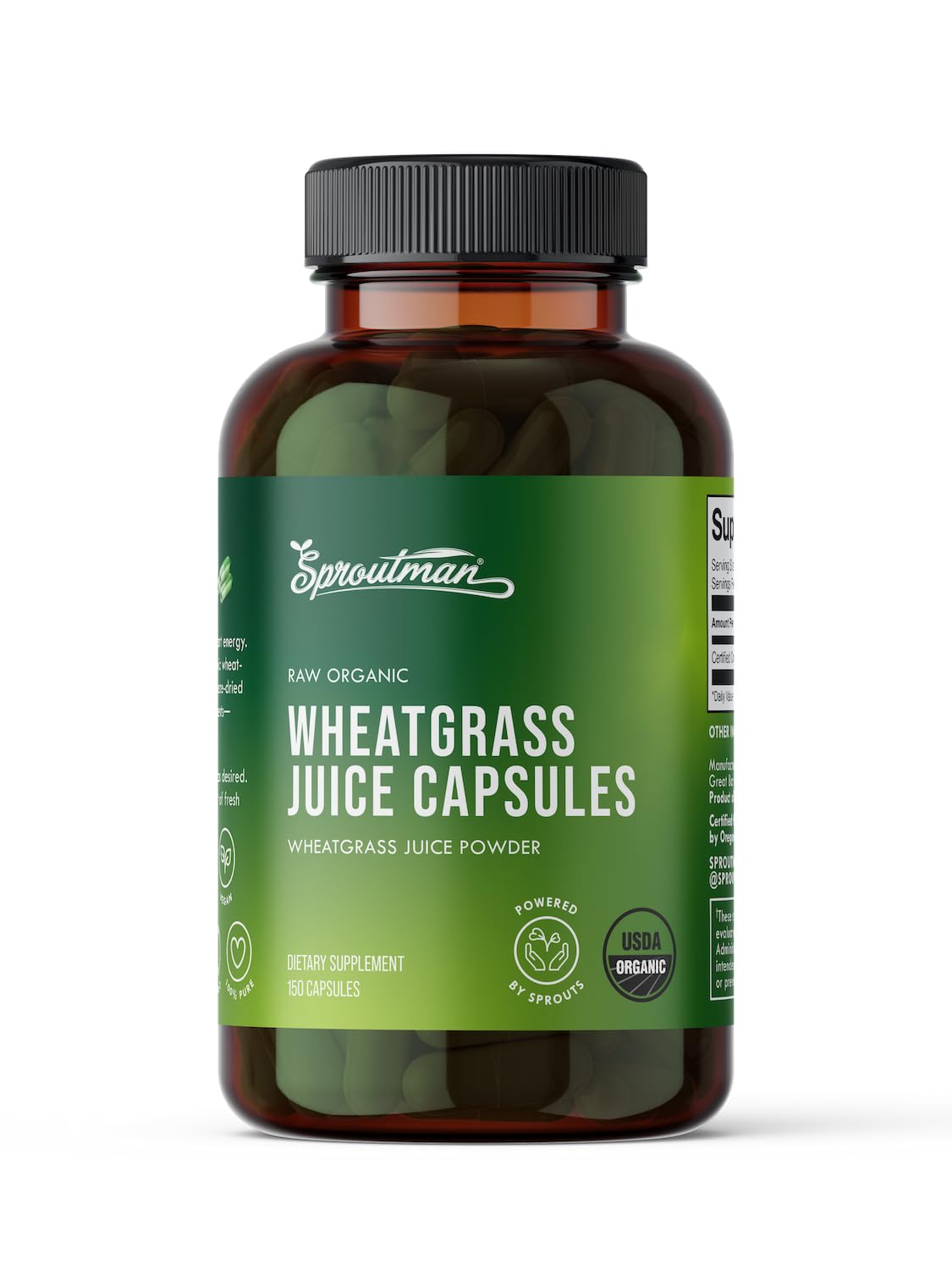 Sproutman envase frontal mostrando cápsulas y beneficios prácticos