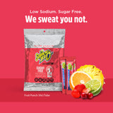Sqwincher etiqueta con ingredientes, información clara y transparente