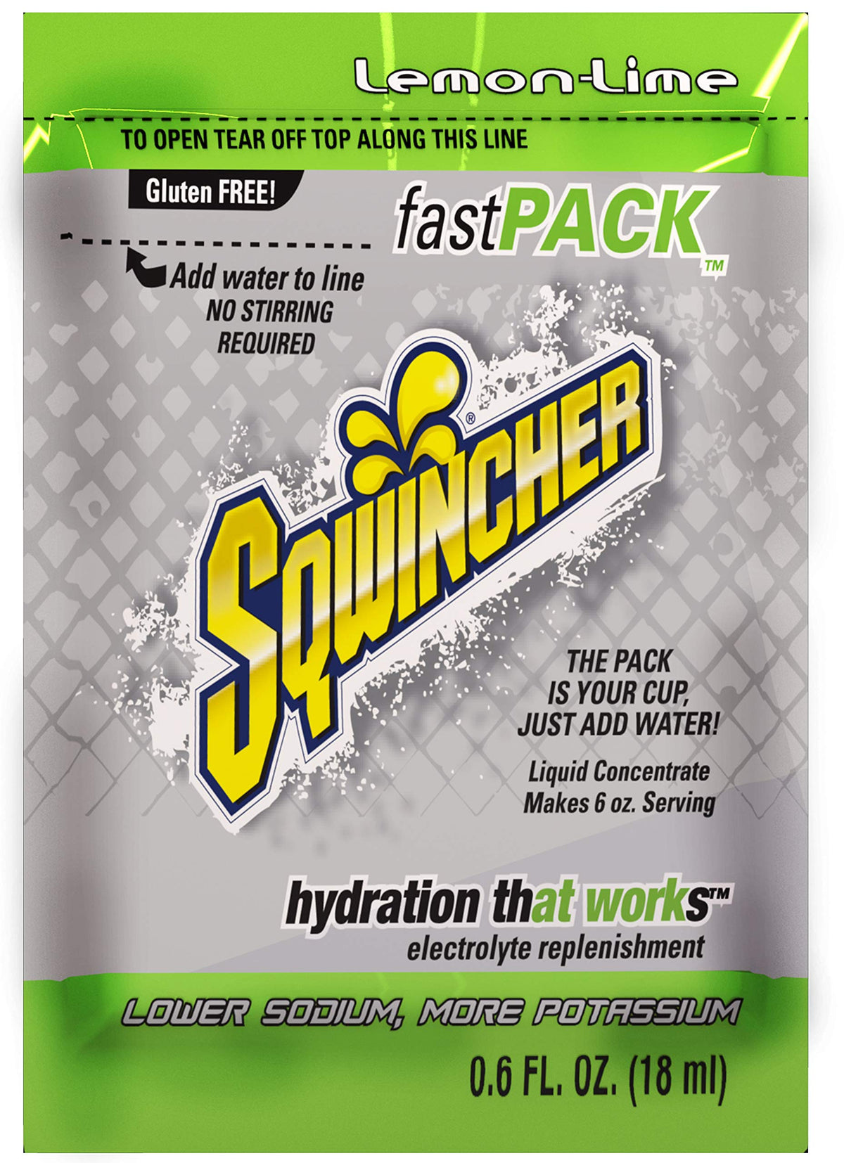 Sqwincher sobre frontal mostrando color amarillo y uso práctico