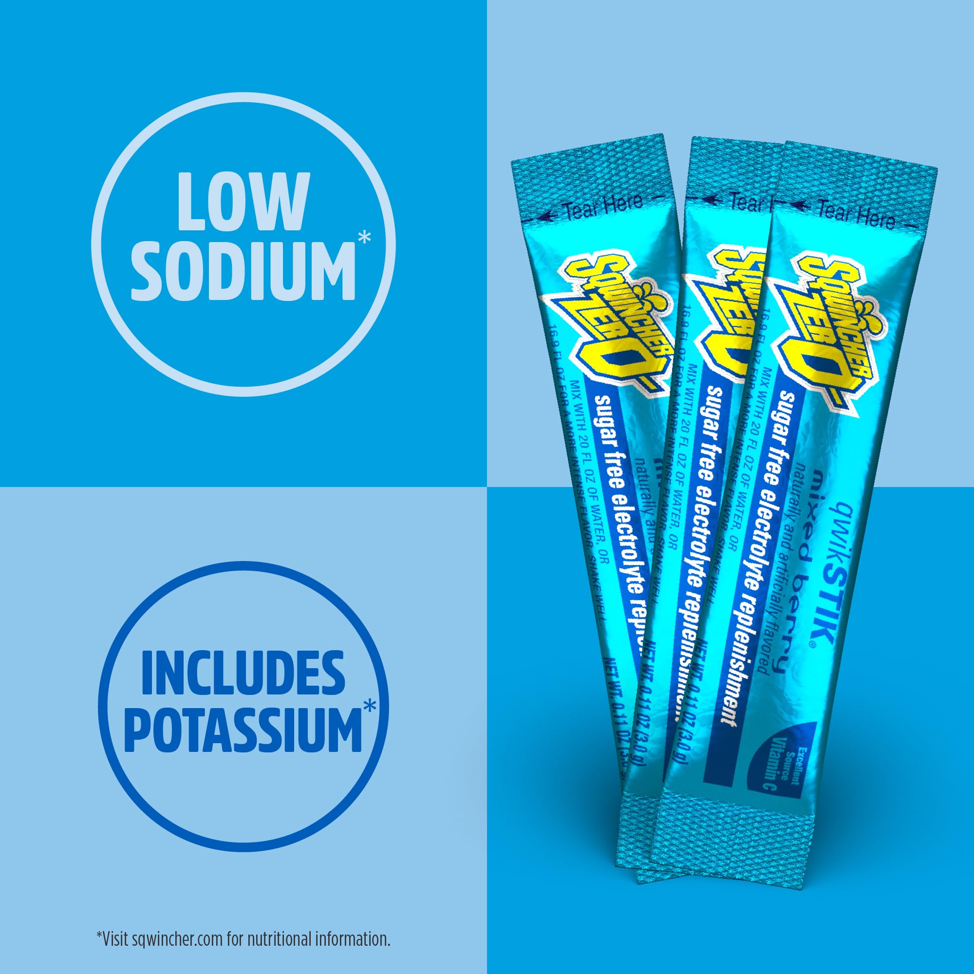 Sqwincher bebida lista en botella, sabor mixed berry refrescante
