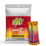 Sqwincher paquete Mango frontal mostrando 50 sticks y portabilidad