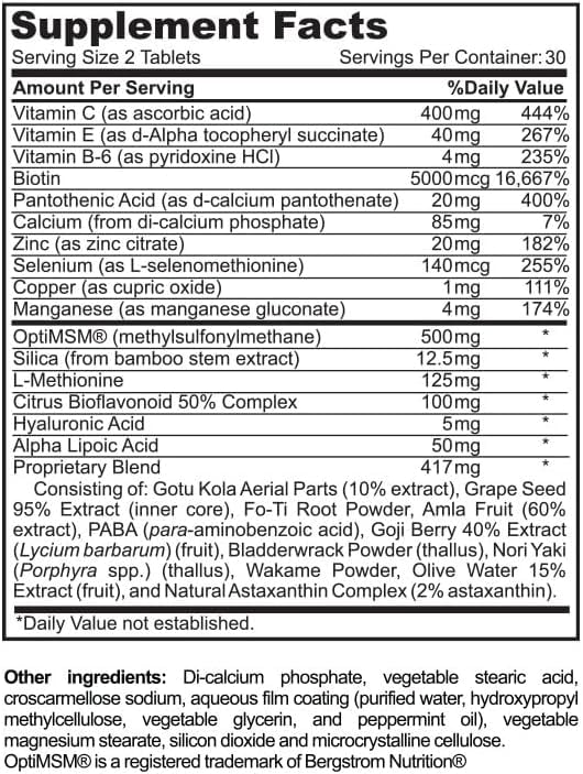 SRILabs Renewglow etiqueta con ingredientes clave y respaldo clínico visible