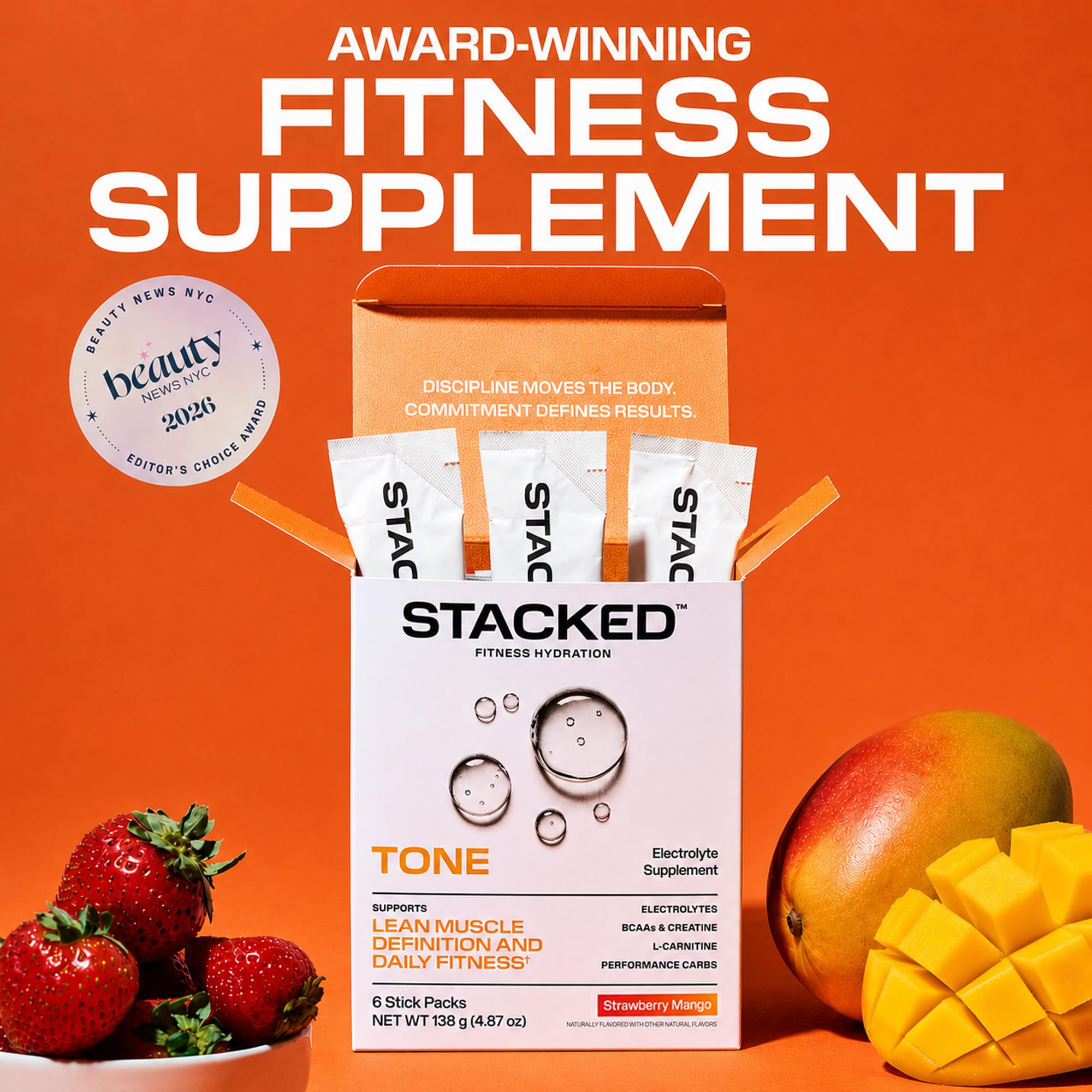 STACKED FITNESS HYDRATION bebida al aire libre durante entrenamiento o viaje