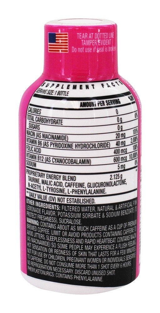 STACKER 2 shot de 2 oz en mano listo para beber y aportar energía inmediata