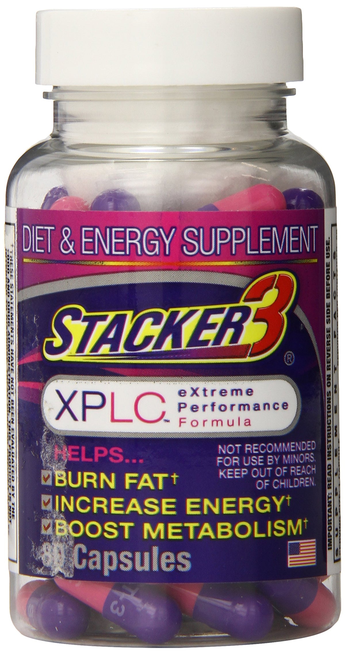 Stacker 2 Stacker 3 frente del envase mostrando etiquetas claras y beneficios