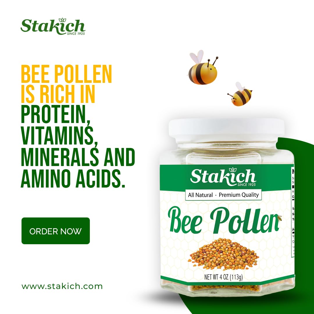 Stakich polen añadido en batido y yogur para sabor natural