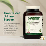 Standard Process A-C Carbamide etiqueta nutricional legible para tranquilidad