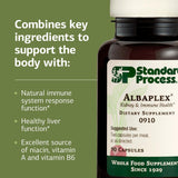 Standard Process Albaplex primer plano de textura de cápsula natural