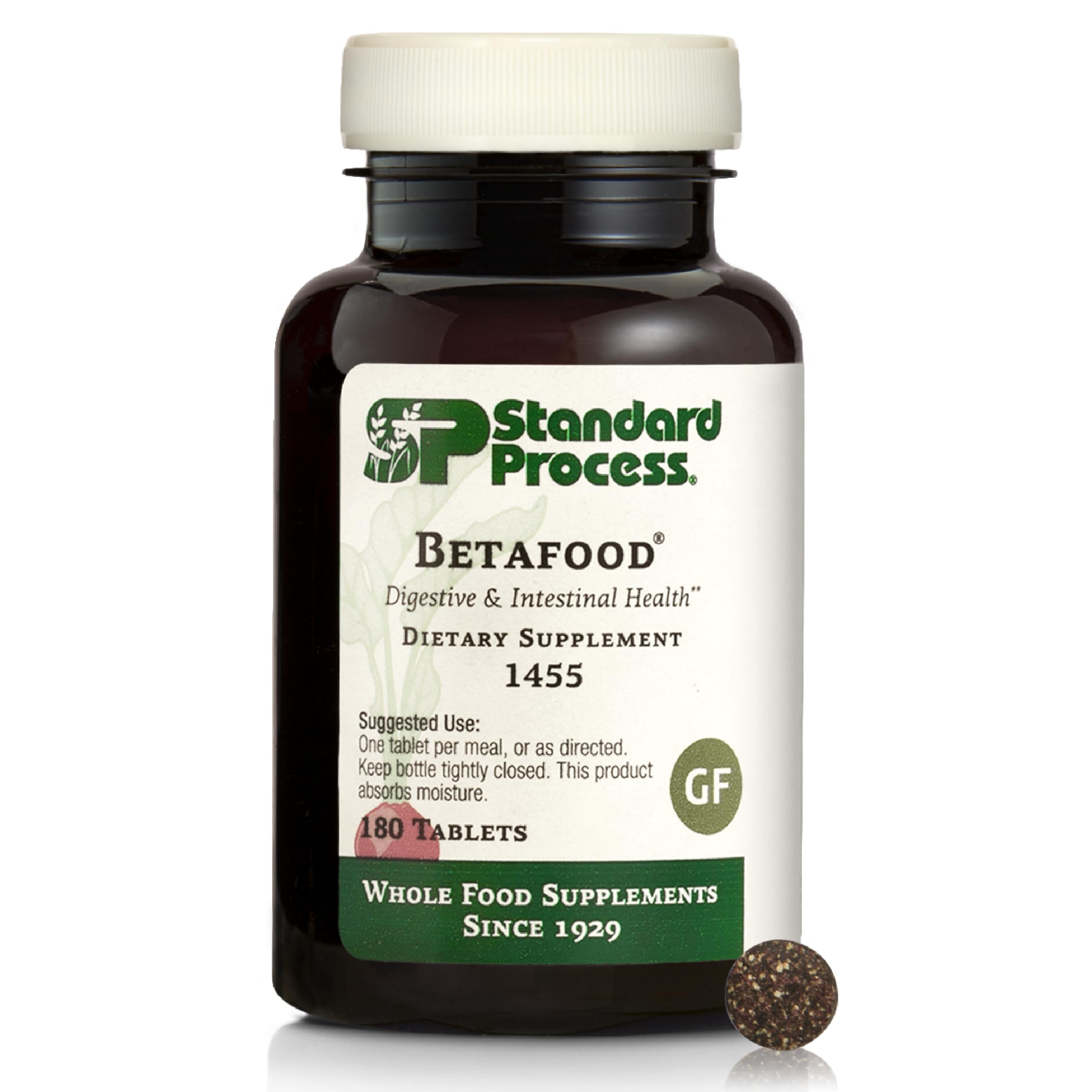Standard Process Betafood frontal del frasco mostrando etiqueta y tamaño