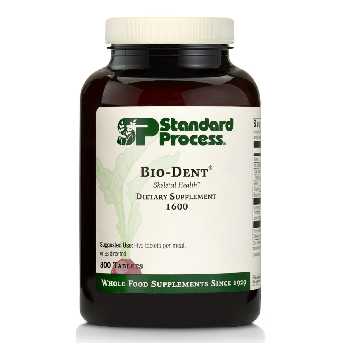 Standard Process Bio-Dent envase frontal mostrando presentación y duración