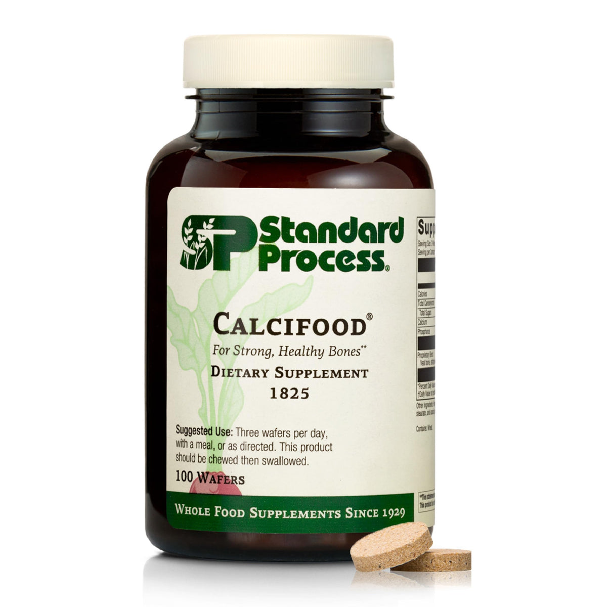 Standard Process Calcifood frontal del envase mostrando presentación y beneficios