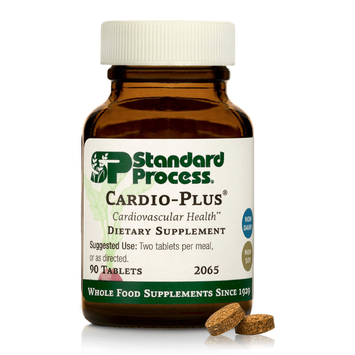 Standard Process Inc. frasco frontal mostrando Cardio-Plus y beneficios esenciales