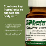 Standard Process Catalyn Chewable ingredientes naturales resaltando origen alimentario