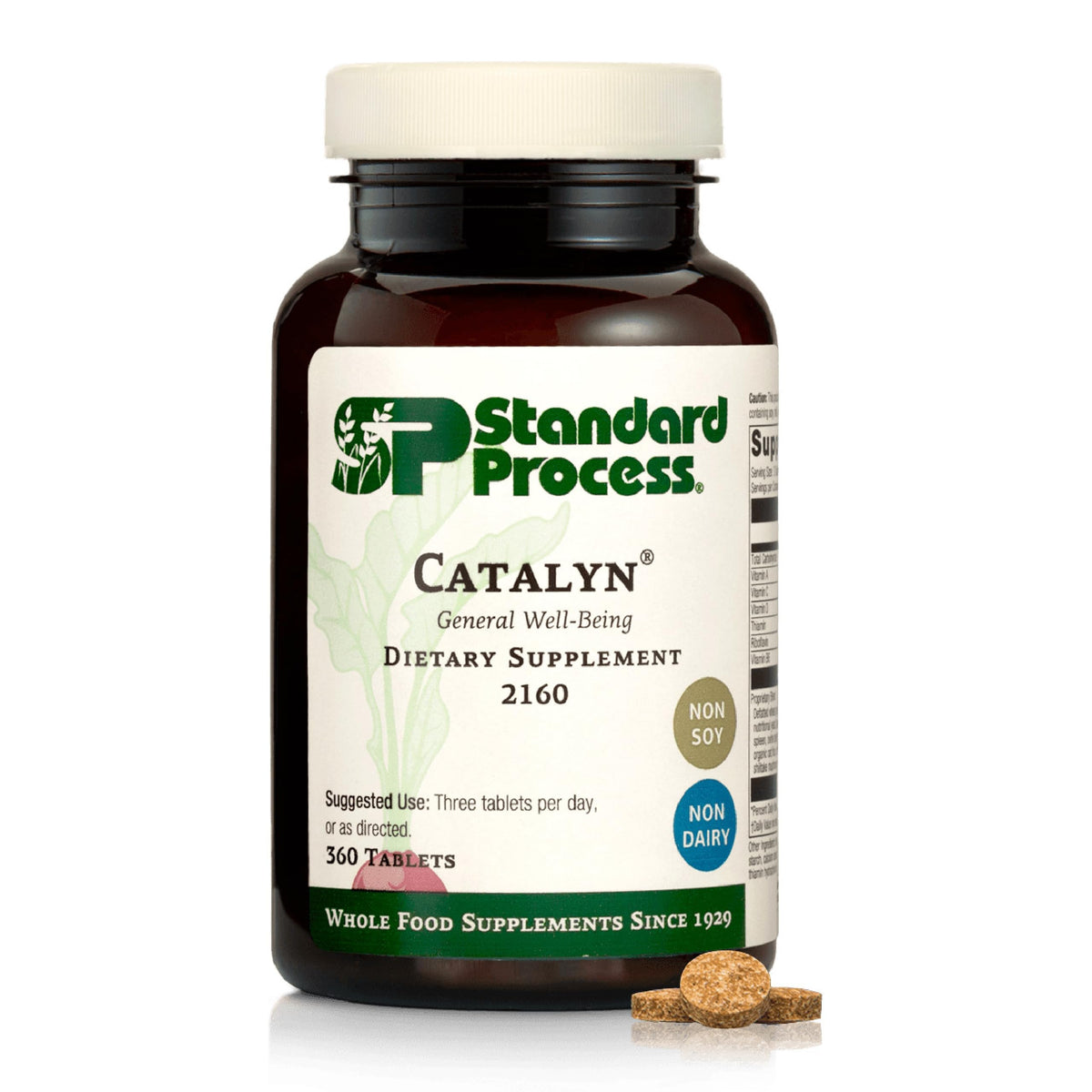 Standard Process Catalyn frasco frontal que muestra la presentación y beneficios